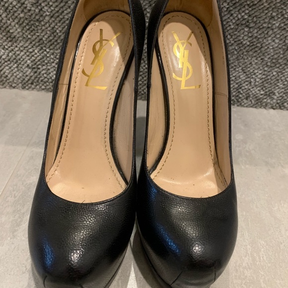 YSL black leather tribtoo pumps - Picture 1 of 3